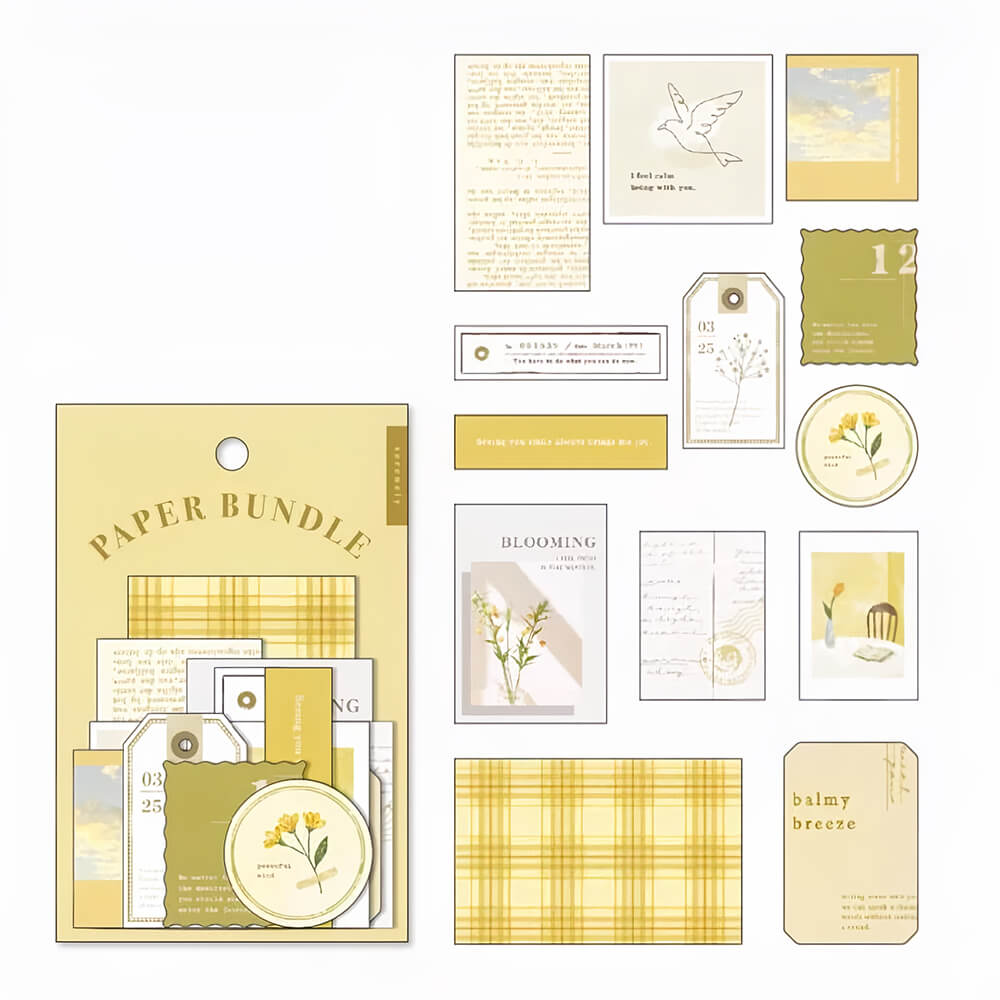 samolepky mind wave kolekce paper bundle - yellow 2